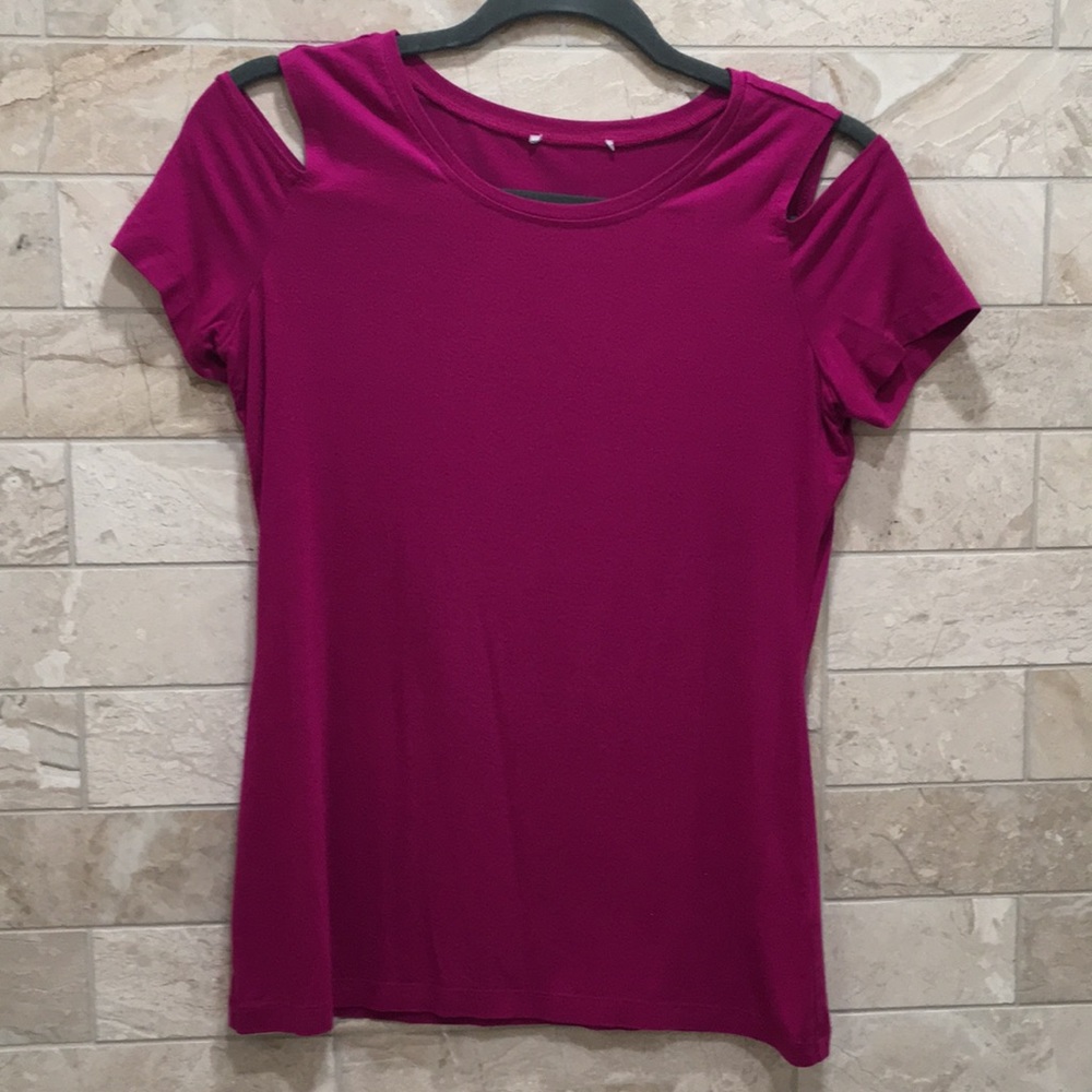 Pink Cold Shoulder Shirt